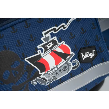 BAAGL SET 5 Piráti: aktovka, penál, sáček, láhev, zástěra