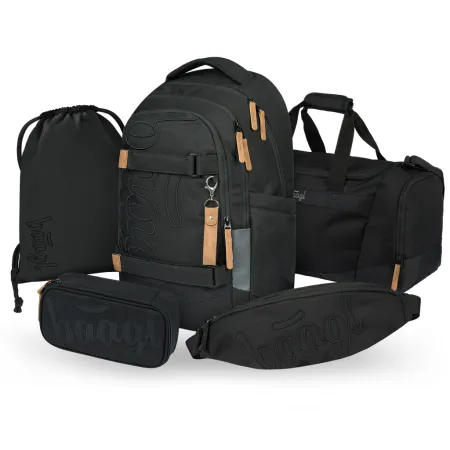 BAAGL SET 5 Skate max Darkness: batoh, penál, sáček, sportovní taška, ledvinka