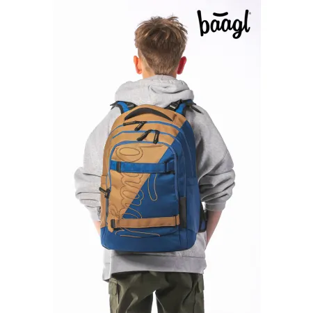 BAAGL SET 5 Skate Max Duo: batoh, penál, sáček, sportovní taška, ledvinka GRS