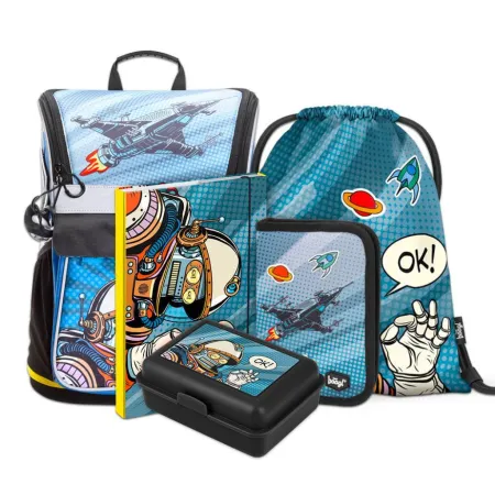 BAAGL SET 5 Spaceman: aktovka, penál, sáček, box, desky