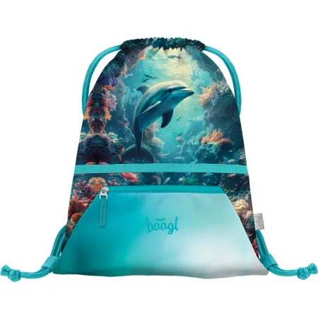 BAAGL SET 5 Zippy Delfín: aktovka, penál, sáček, zástěra, peněženka