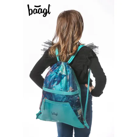 BAAGL SET 5 Zippy Delfín: aktovka, penál, sáček, zástěra, peněženka