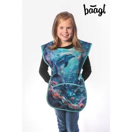 BAAGL SET 5 Zippy Delfín: aktovka, penál, sáček, zástěra, peněženka