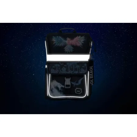 BAAGL SET 5 Zippy Fénix: aktovka, penál, sáček, desky, box