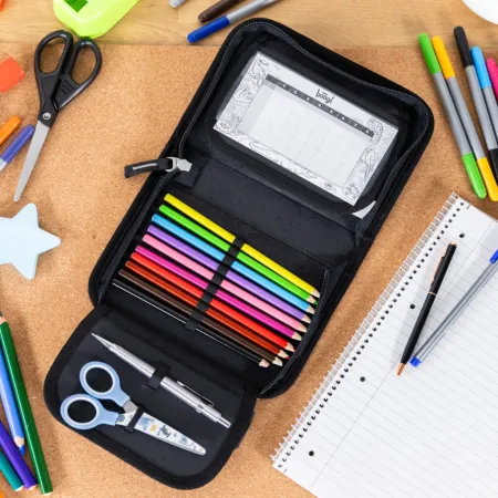 BAAGL SET 5 Zippy Plus Pixel Space: aktovka, penál, sáček, zástěra, peněženka
