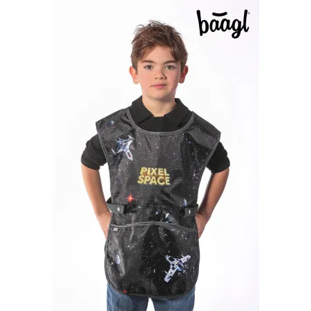 BAAGL SET 5 Zippy Plus Pixel Space: aktovka, penál, sáček, zástěra, peněženka