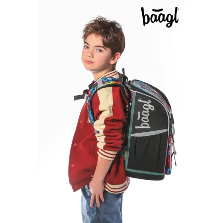 BAAGL SET 5 Zippy Skatepark: aktovka, penál, sáček, zástěra, peněženka