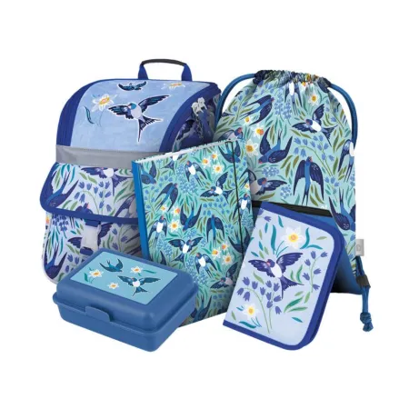 BAAGL SET 5 Zippy Vlaštovky: aktovka, penál, sáček, desky, box