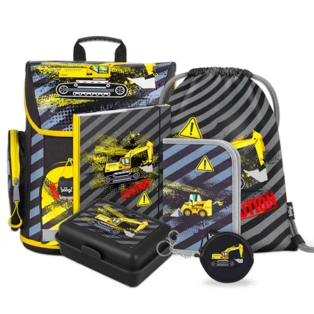 BAAGL SET 6 Bagr: aktovka, penál, sáček, box, desky, peněženka