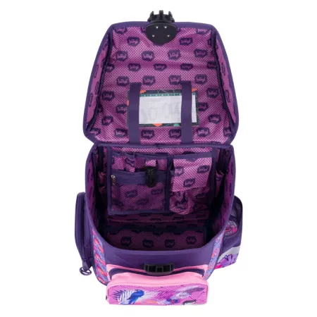 BAAGL SET 6 Papoušek: aktovka, penál, sáček, desky, box, peněženka