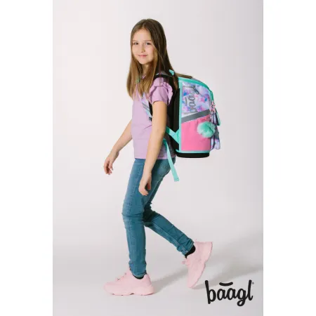 BAAGL SET 6 Zippy Duha: aktovka, penál, sáček, box, desky, silikonové pouzdro