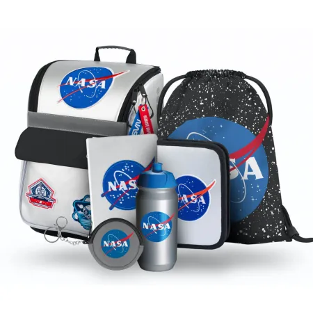 BAAGL SET 6 Zippy Nasa: aktovka, penál, sáček, láhev, notes, peněženka