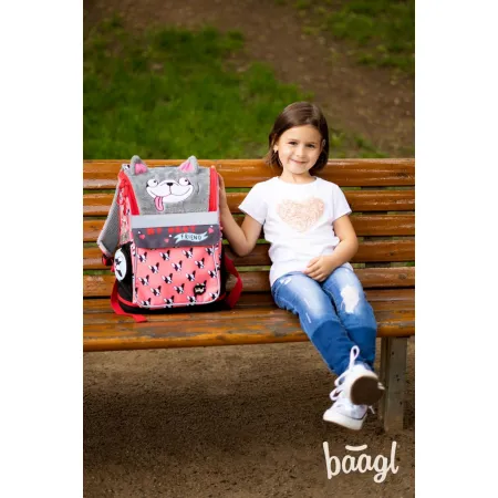 BAAGL SET 7 Doggie: aktovka, penál, sáček, box, desky na zip, peněženka, plyšový notes