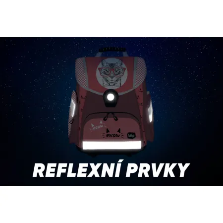 BAAGL SET 7 Kočka: aktovka, penál, sáček, desky, box, zástěra, kapsář