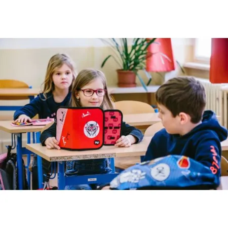 BAAGL SET 7 Kočka: aktovka, penál, sáček, desky, box, zástěra, kapsář