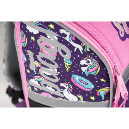 BAAGL SET 7 Zippy Unicorn: aktovka, penál, sáček, desky, box, zástěra, samolepky