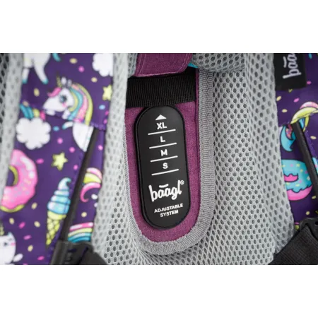 BAAGL SET 7 Zippy Unicorn: aktovka, penál, sáček, desky, box, zástěra, samolepky