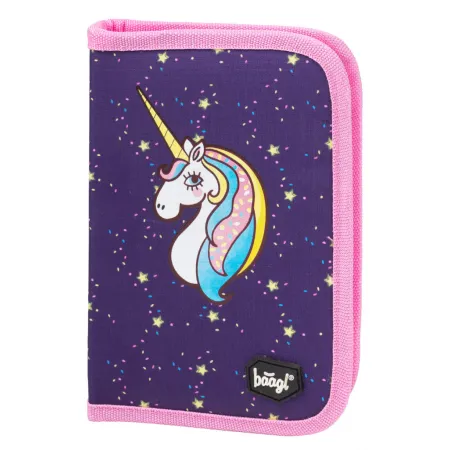 BAAGL SET 7 Zippy Unicorn: aktovka, penál, sáček, desky, box, zástěra, samolepky