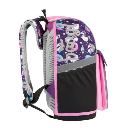 BAAGL SET 7 Zippy Unicorn: aktovka, penál, sáček, desky, box, zástěra, samolepky