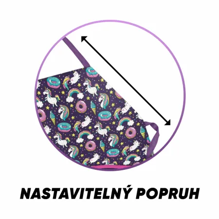 BAAGL SET 7 Zippy Unicorn: aktovka, penál, sáček, desky, box, zástěra, samolepky