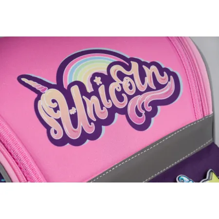 BAAGL SET 7 Zippy Unicorn: aktovka, penál, sáček, desky, box, zástěra, samolepky