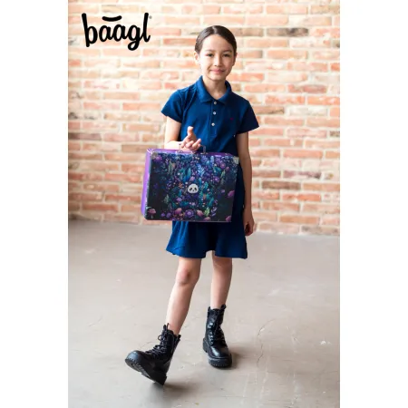 BAAGL Skládací školní kufřík Jungle Panda s kováním