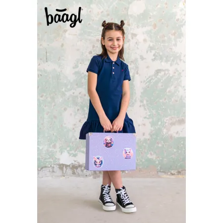 BAAGL Skládací školní kufřík Mazlíčci s kováním