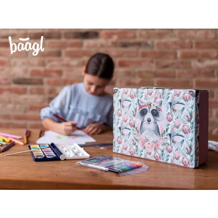 BAAGL Skládací školní kufřík Mýval s kováním