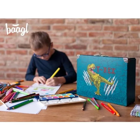 BAAGL Skládací školní kufřík T-REX s kováním