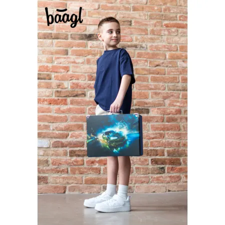 BAAGL Skládací školní kufřík Závodní auto s kováním