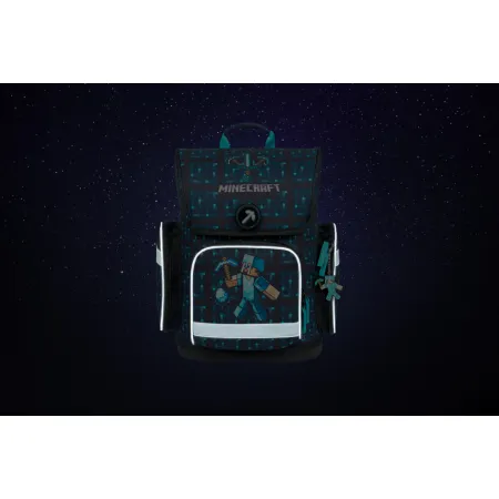 BAAGL Školní aktovka Ergo Minecraft Blue Axe