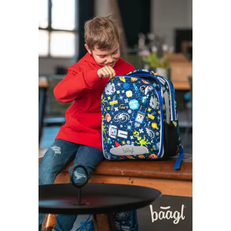 BAAGL Školní aktovka Shelly Space Game