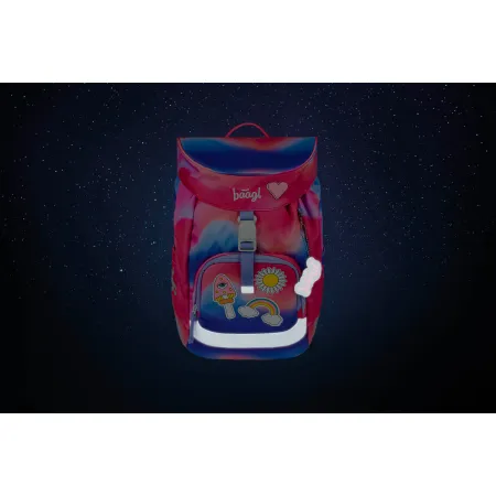 BAAGL Školní batoh Airy Duha červený