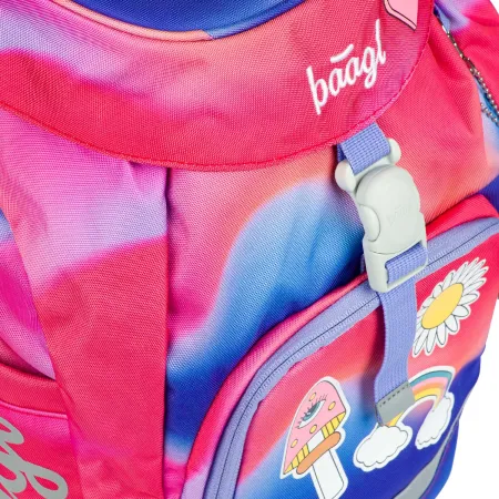 BAAGL Školní batoh Airy Duha červený