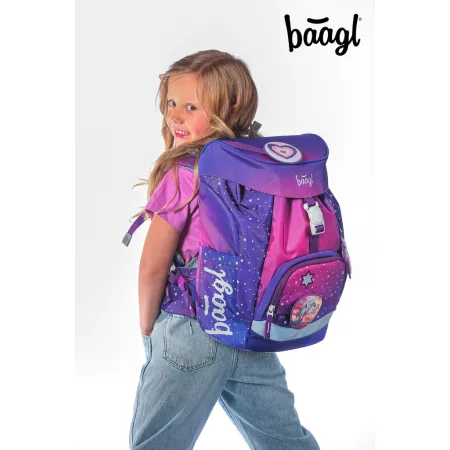 BAAGL Školní batoh Airy Koně srdce