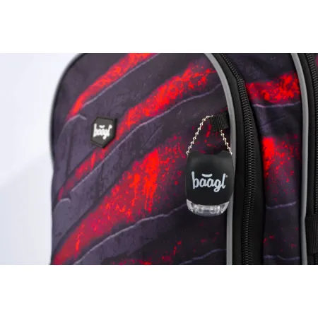 BAAGL Školní batoh Core Láva a-7730