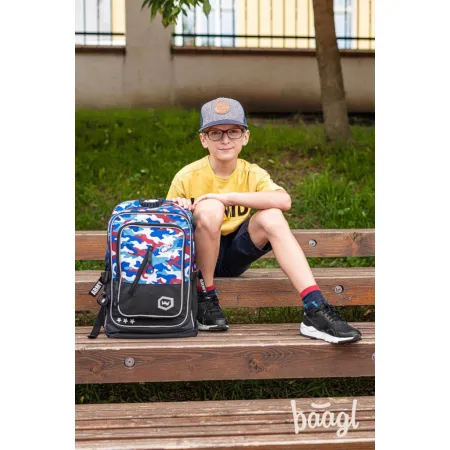 BAAGL Školní batoh Cubic Army