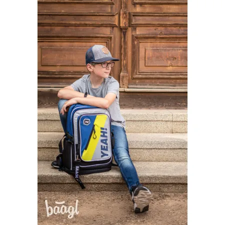 BAAGL Školní batoh Cubic Neon