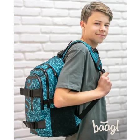 BAAGL Školní batoh Skate Aquamarine
