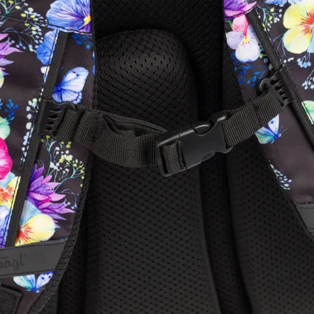 BAAGL Školní batoh Skate Flowers