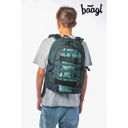 BAAGL Školní batoh Skate Forest GRS
