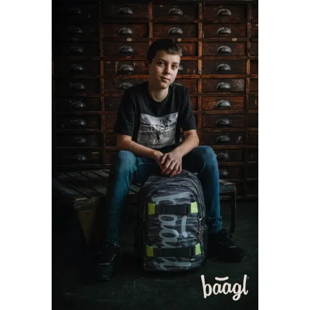 BAAGL Školní batoh Skate Grey