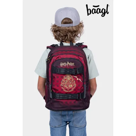 BAAGL Školní batoh Skate Harry Potter Bradavice vínový GRS