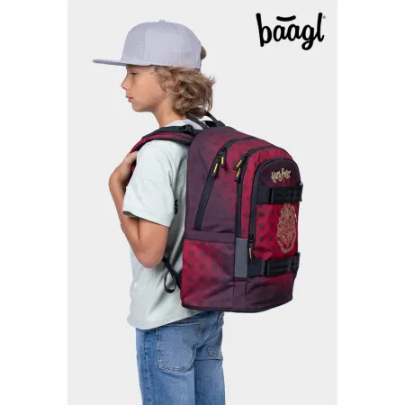 BAAGL Školní batoh Skate Harry Potter Bradavice vínový GRS