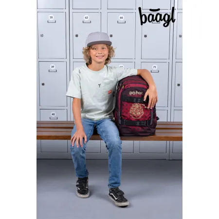BAAGL Školní batoh Skate Harry Potter Bradavice vínový GRS