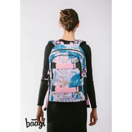 BAAGL Školní batoh Skate Leafs