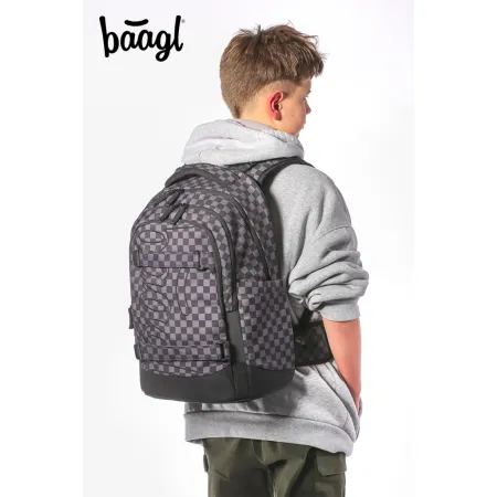 BAAGL Školní batoh Skate Max Ska šedá GRS