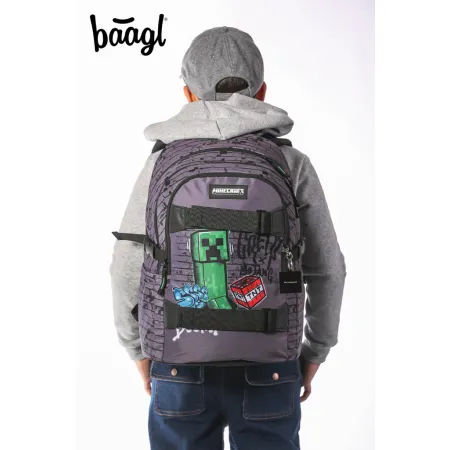 BAAGL Školní batoh Skate Minecraft TNT
