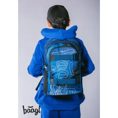 BAAGL Školní batoh Skate Steel