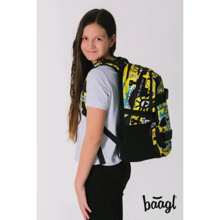 BAAGL Školní batoh Skate Street art